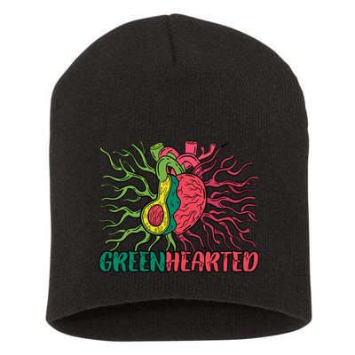Heart And Avocado Short Acrylic Beanie