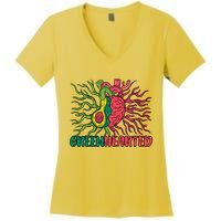 Heart And Avocado Women's V-Neck T-Shirt