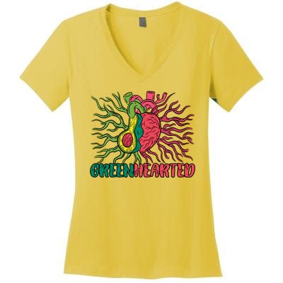 Heart And Avocado Women's V-Neck T-Shirt