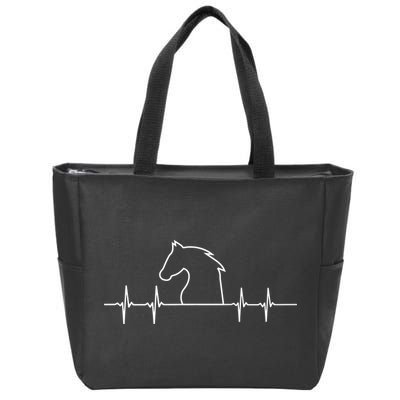 Heart Beat Horse Pulse Zip Tote Bag