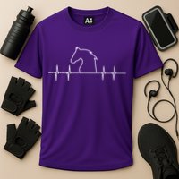 Heart Beat Horse Pulse Cooling Performance Crew T-Shirt