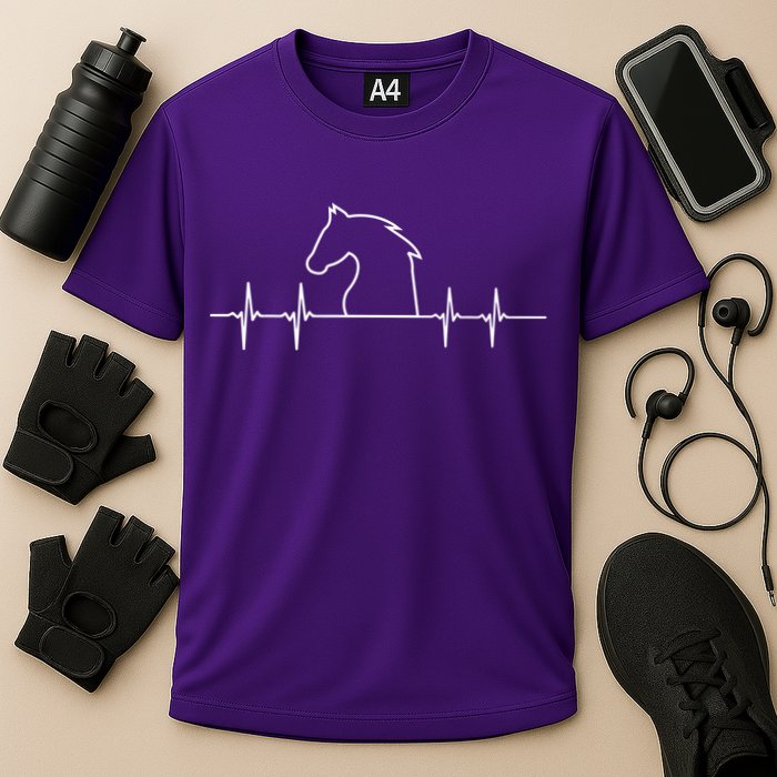 Heart Beat Horse Pulse Cooling Performance Crew T-Shirt