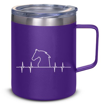 Heart Beat Horse Pulse 12oz Stainless Steel Coffee Mug