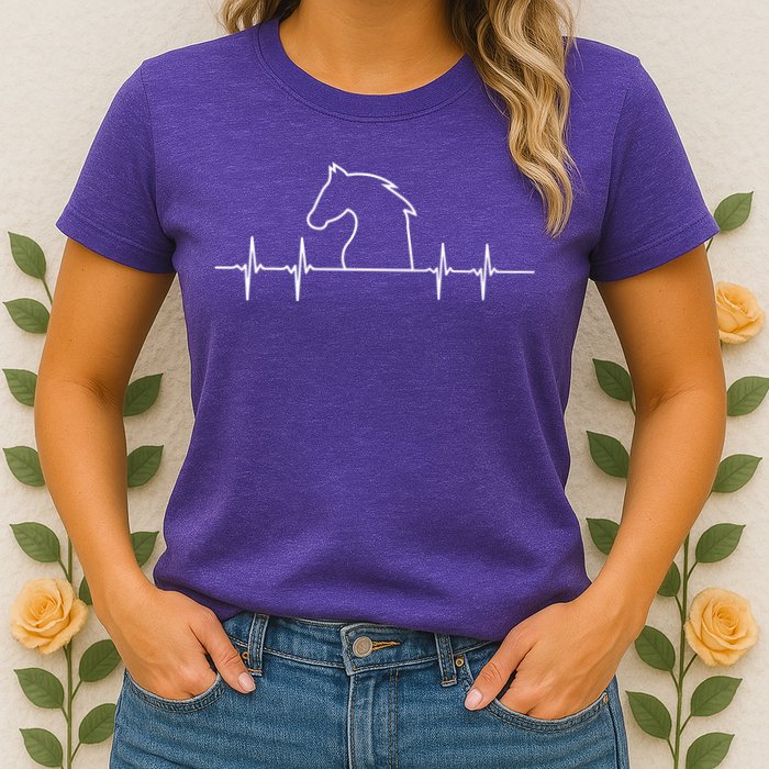 Heart Beat Horse Pulse Womens T-Shirt