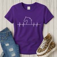 Heart Beat Horse Pulse Womens T-Shirt