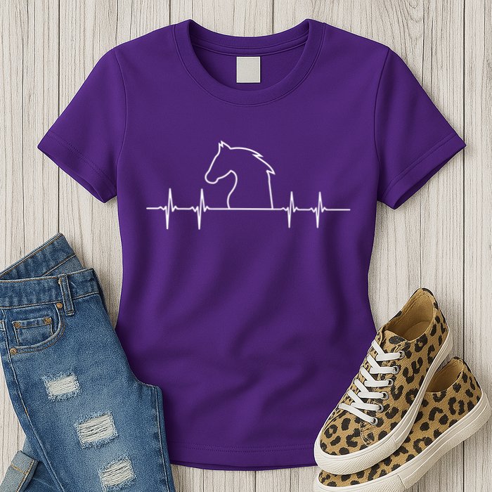 Heart Beat Horse Pulse Womens T-Shirt