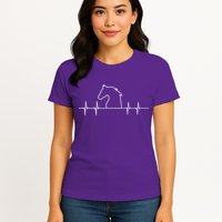 Heart Beat Horse Pulse Womens T-Shirt