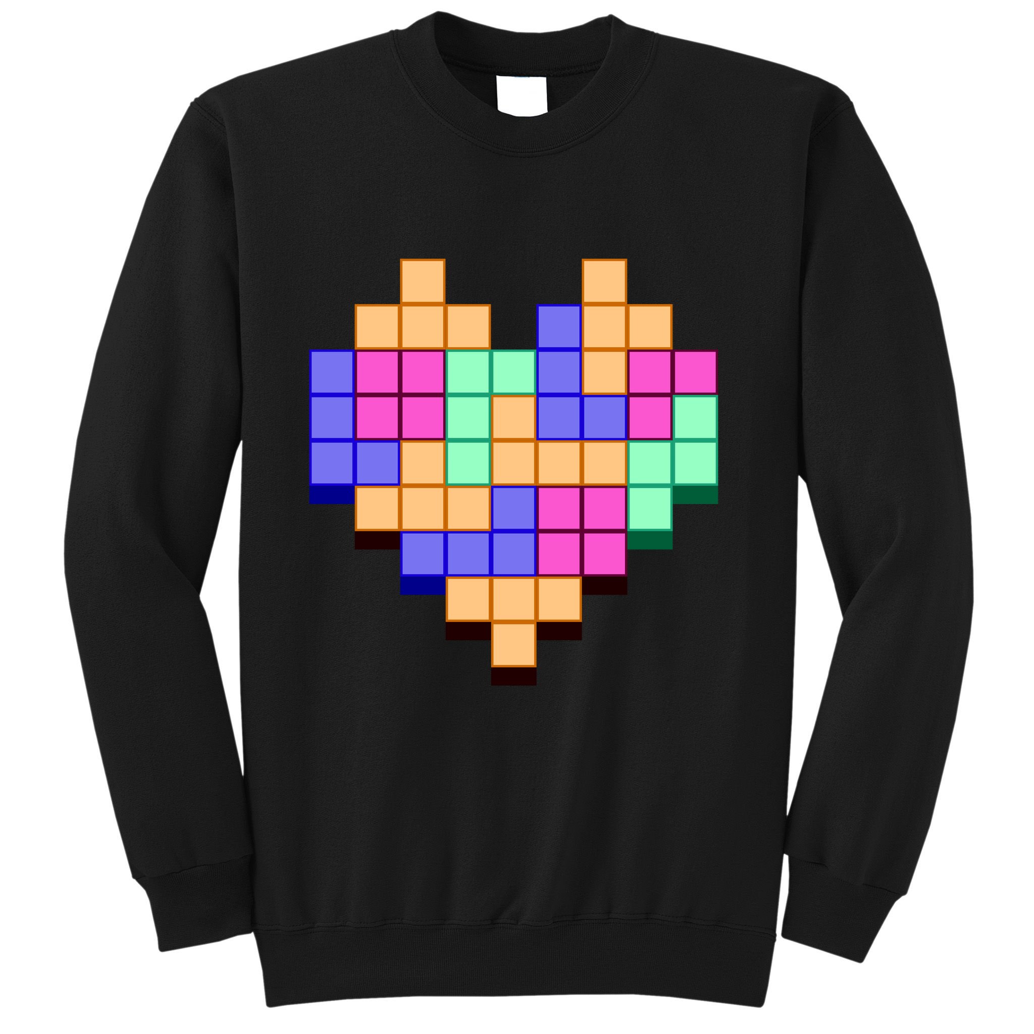 Heart Block Game Valentine's Day Gamer Love Sweatshirt