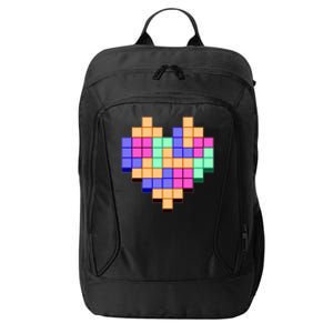 Heart Block Game Valentine's Day Gamer Love City Backpack