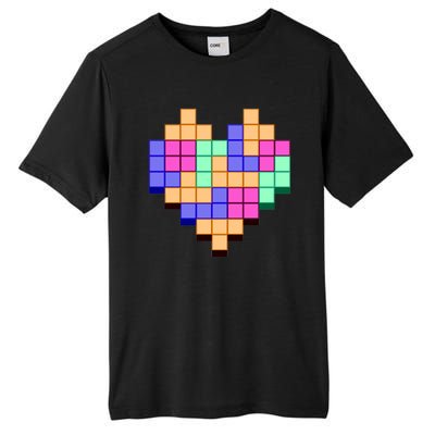 Heart Block Game Valentine's Day Gamer Love Tall Fusion ChromaSoft Performance T-Shirt