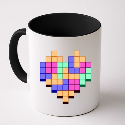 Heart Block Game Valentine's Day Gamer Love Mug