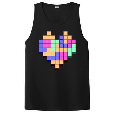 Heart Block Game Valentine's Day Gamer Love PosiCharge Competitor Tank