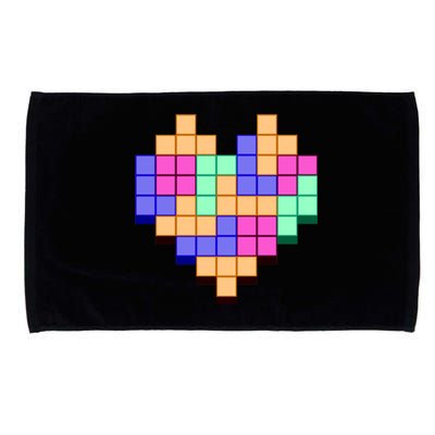 Heart Block Game Valentine's Day Gamer Love Microfiber Hand Towel