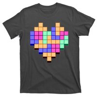 Heart Block Game Valentine's Day Gamer Love T-Shirt