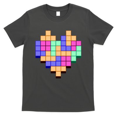 Heart Block Game Valentine's Day Gamer Love T-Shirt