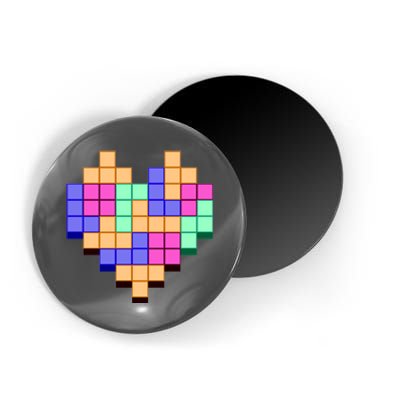 Heart Block Game Valentine's Day Gamer Love Magnet