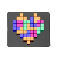 Heart Block Game Valentine's Day Gamer Love Mousepad