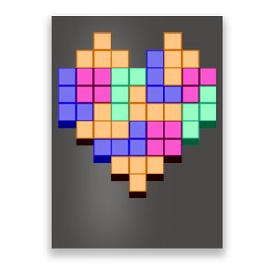 Heart Block Game Valentine's Day Gamer Love Poster