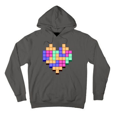 Heart Block Game Valentine's Day Gamer Love Tall Hoodie