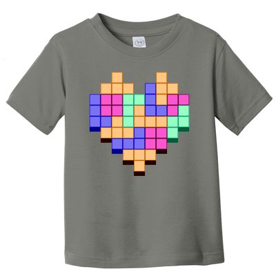 Heart Block Game Valentine's Day Gamer Love Toddler T-Shirt