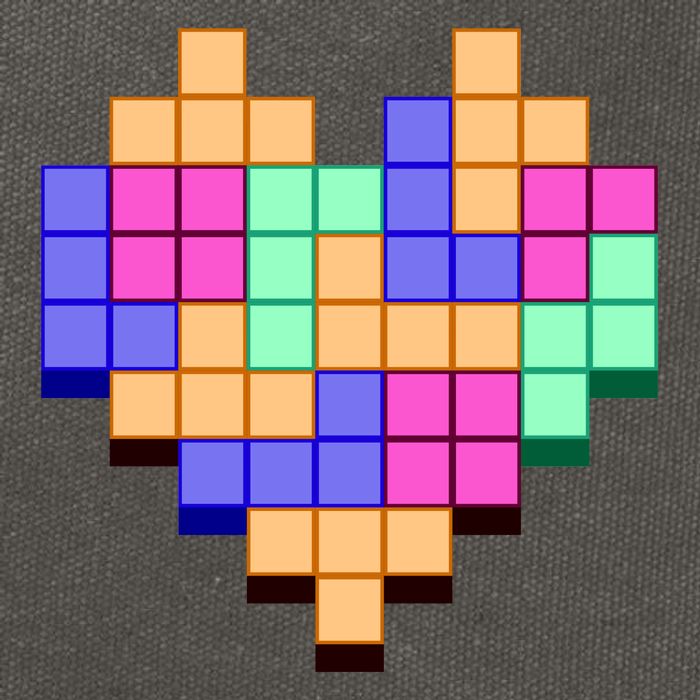 Heart Block Game Valentine's Day Gamer Love Cotton Canvas Backpack