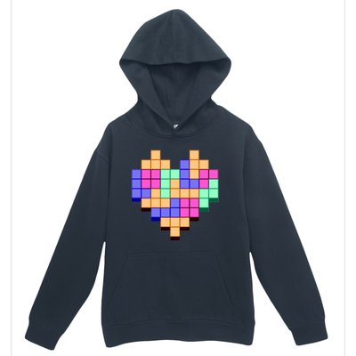 Heart Block Game Valentine's Day Gamer Love Urban Pullover Hoodie