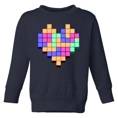 Heart Block Game Valentine's Day Gamer Love Toddler Sweatshirt