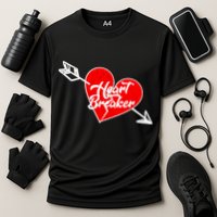 Heart Breaker Valentine's Day Broken Heart Arrow Cooling Performance Crew T-Shirt