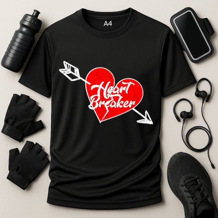 Heart Breaker Valentine's Day Broken Heart Arrow Cooling Performance Crew T-Shirt