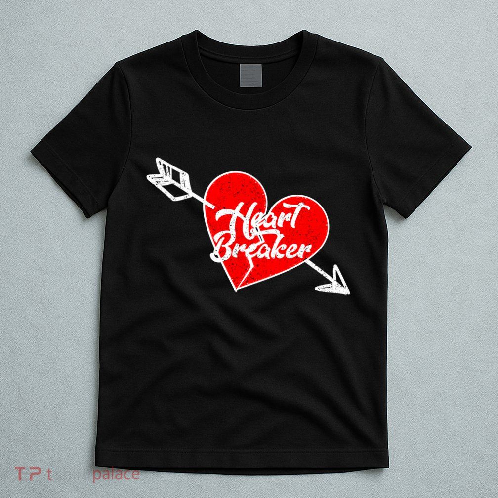 Heart Breaker Valentine's Day Broken Heart Arrow T-Shirt