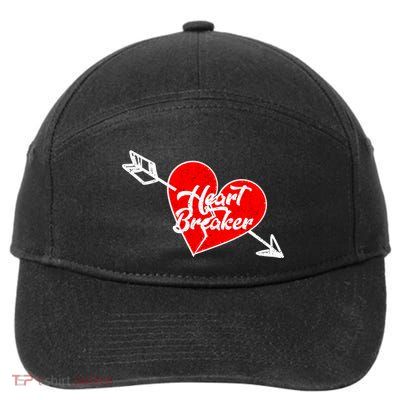 Heart Breaker Valentine's Day Broken Heart Arrow 7-Panel Snapback Hat
