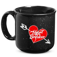 Heart Breaker Valentine's Day Broken Heart Arrow 15oz Campfire Ceramic Mug