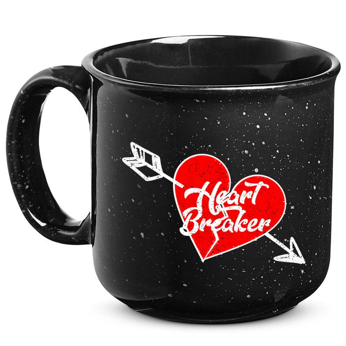 Heart Breaker Valentine's Day Broken Heart Arrow 15oz Campfire Ceramic Mug