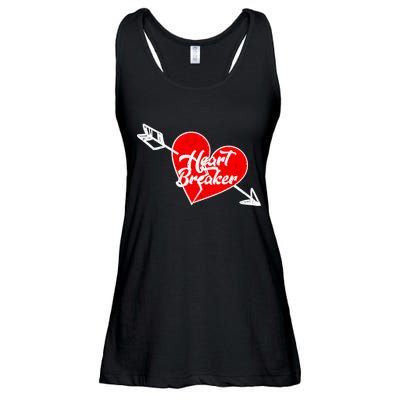 Heart Breaker Valentine's Day Broken Heart Arrow Ladies Essential Flowy Tank