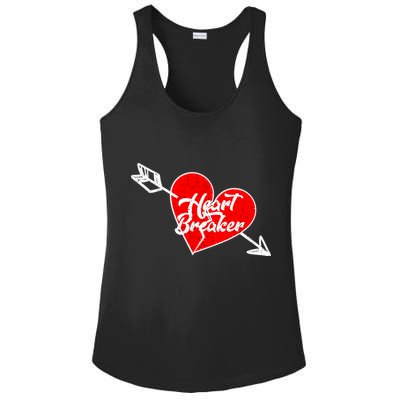 Heart Breaker Valentine's Day Broken Heart Arrow Ladies PosiCharge Competitor Racerback Tank
