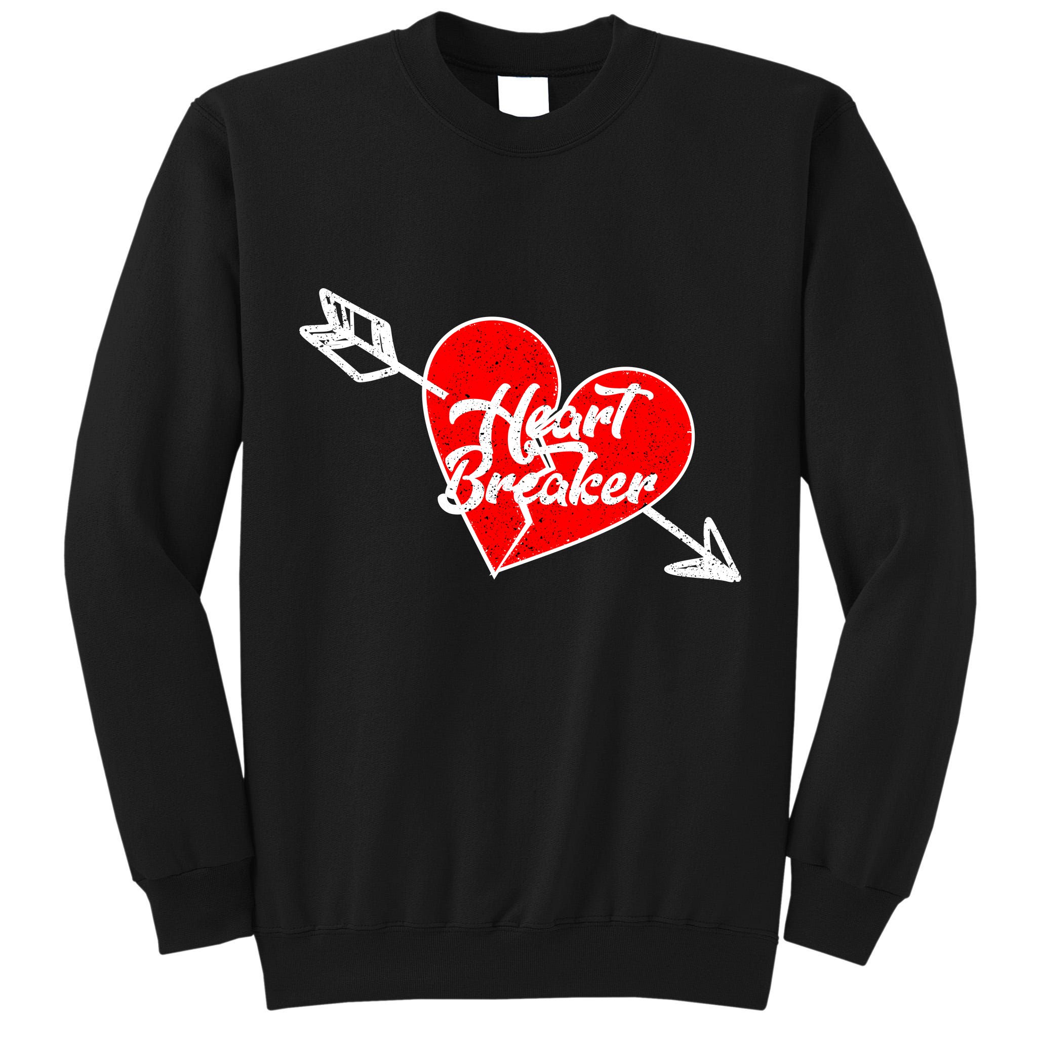 Heart Breaker Valentine's Day Broken Heart Arrow Tall Sweatshirt