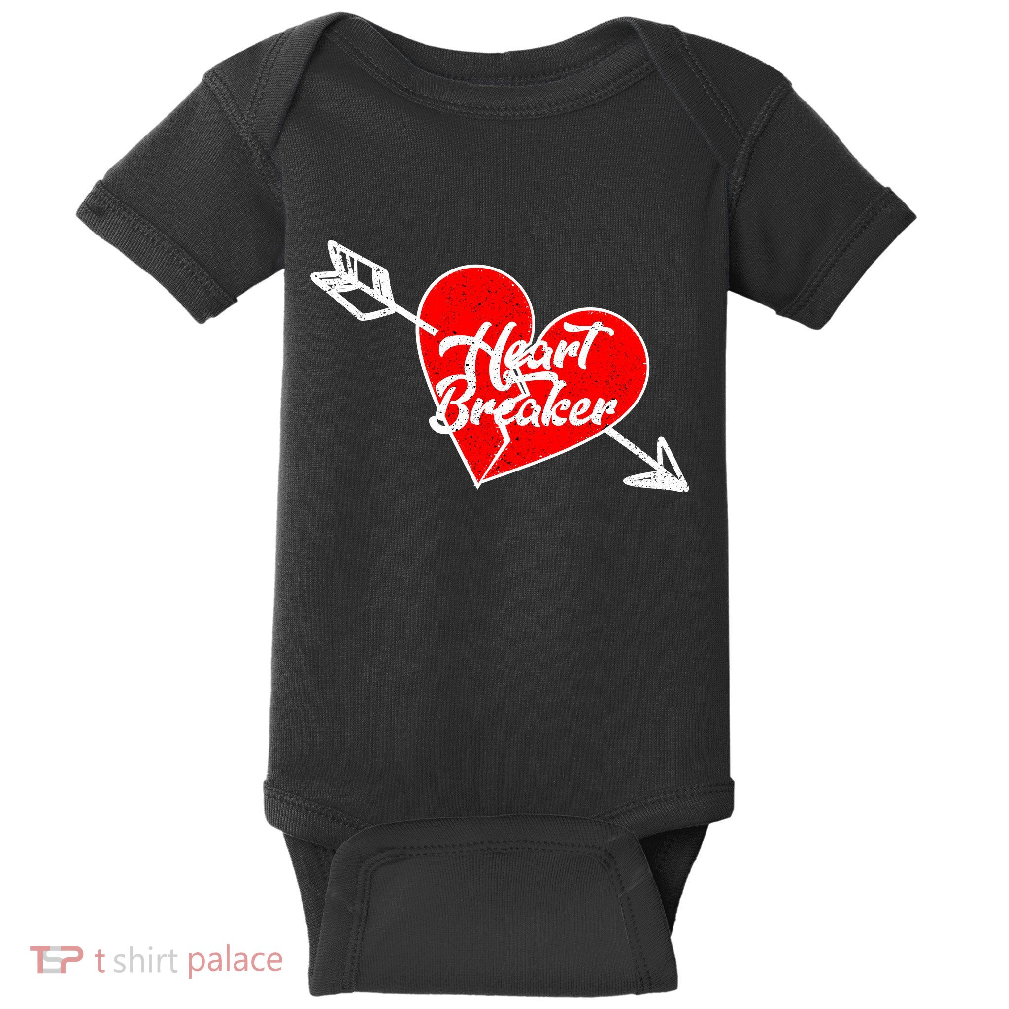 Heart Breaker Valentine's Day Broken Heart Arrow Baby Bodysuit