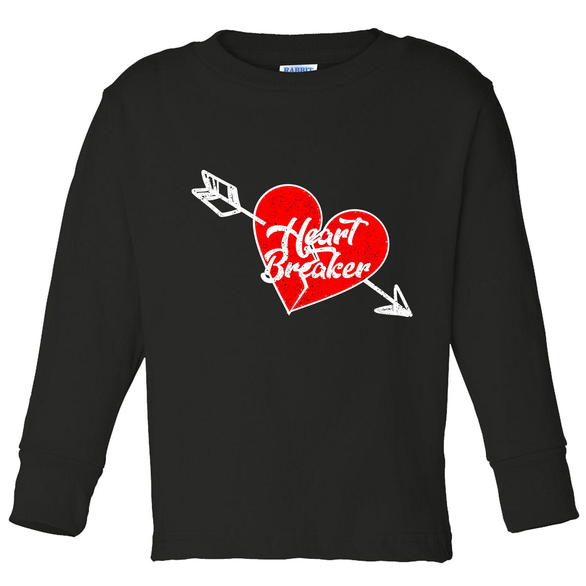 Heart Breaker Valentine's Day Broken Heart Arrow Toddler Long Sleeve Shirt