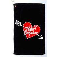 Heart Breaker Valentine's Day Broken Heart Arrow Golf Towel