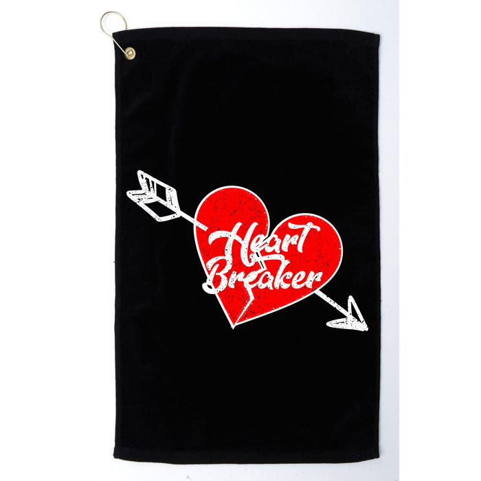 Heart Breaker Valentine's Day Broken Heart Arrow Golf Towel