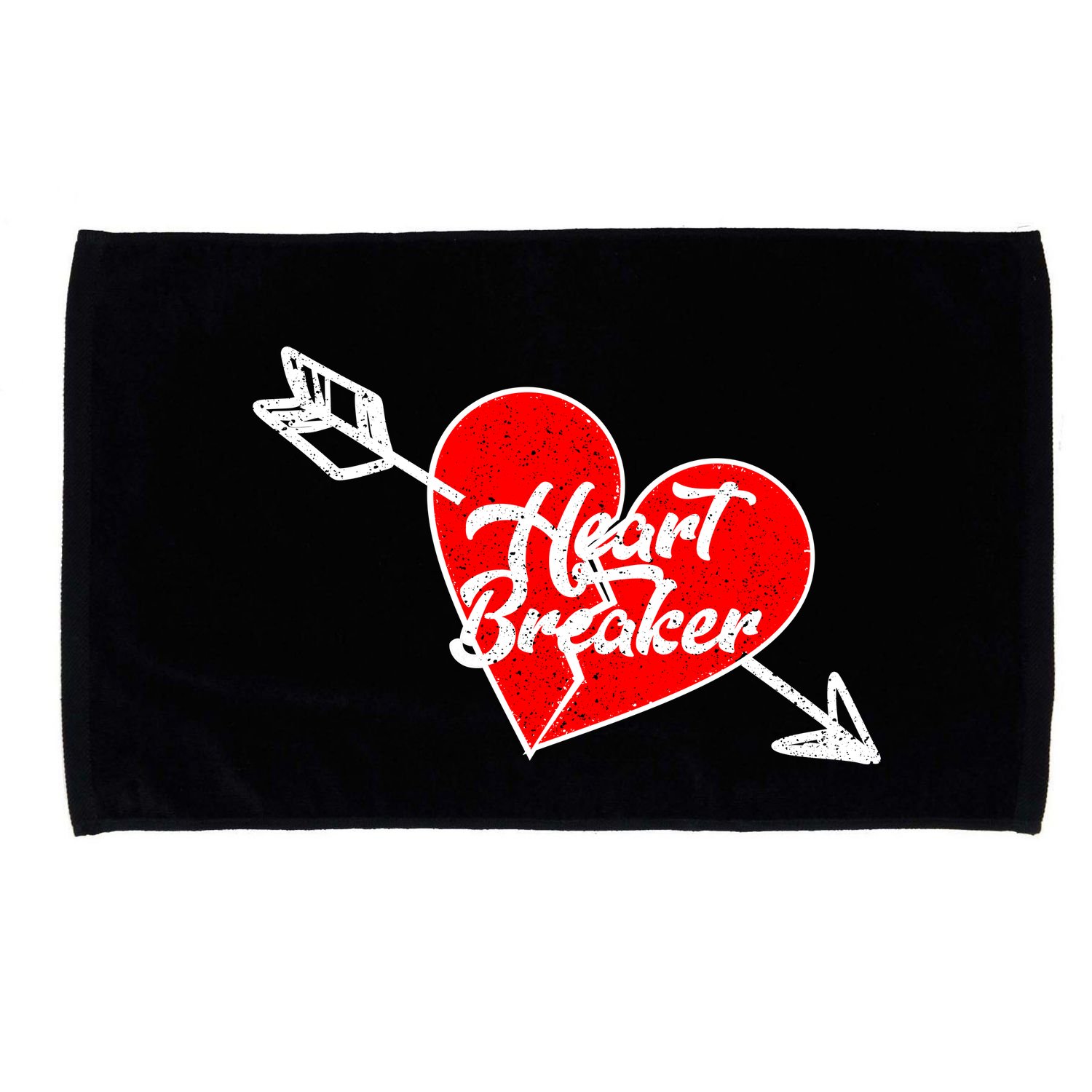 Heart Breaker Valentine's Day Broken Heart Arrow Microfiber Hand Towel