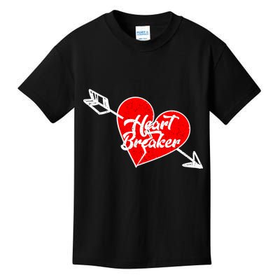 Heart Breaker Valentine's Day Broken Heart Arrow Kids T-Shirt