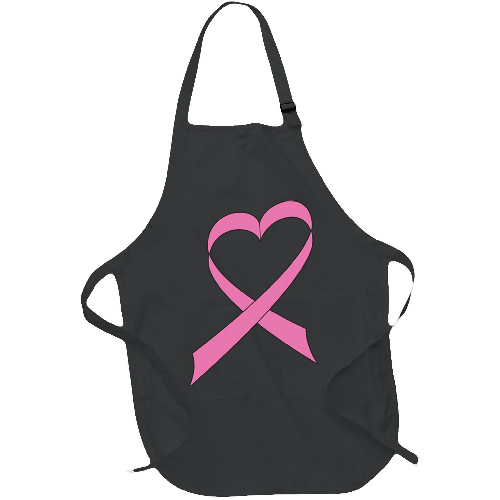 Heart Breast Cancer Ribbon Apron