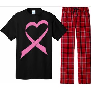 Heart Breast Cancer Ribbon Pajama Set