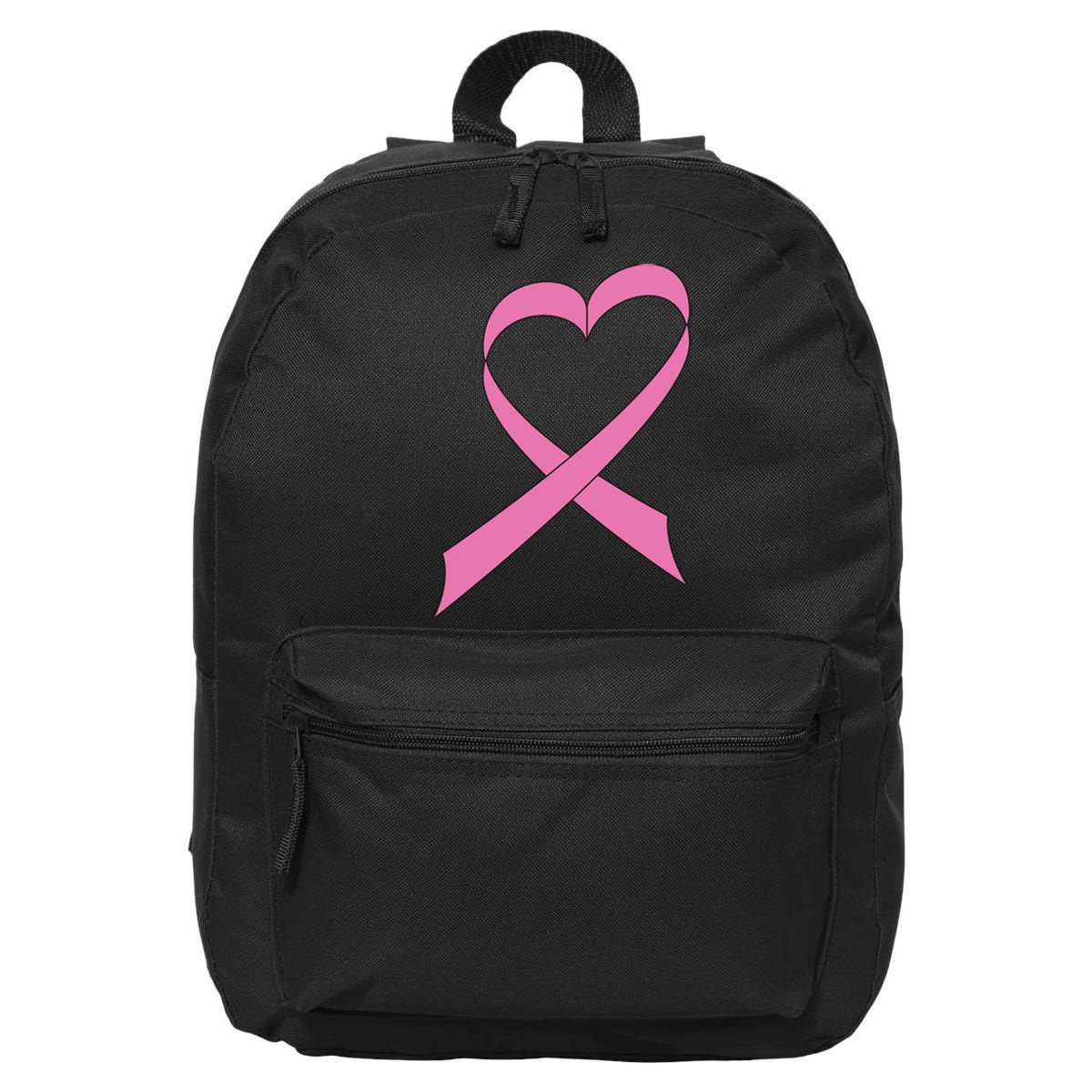 Heart Breast Cancer Ribbon 16 in Basic Backpack