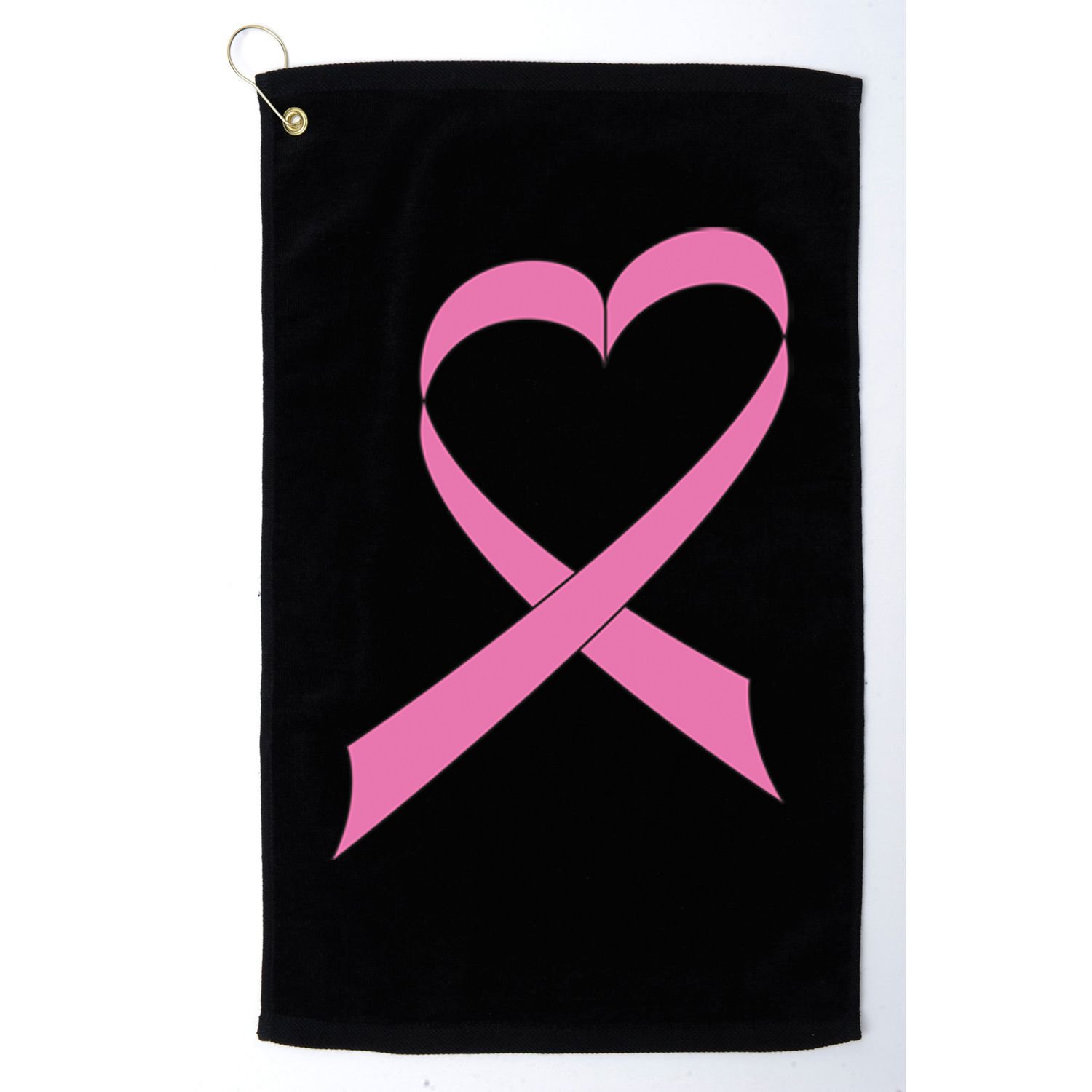 Heart Breast Cancer Ribbon Golf Towel