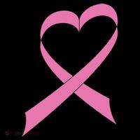 Heart Breast Cancer Ribbon Womens T-Shirt