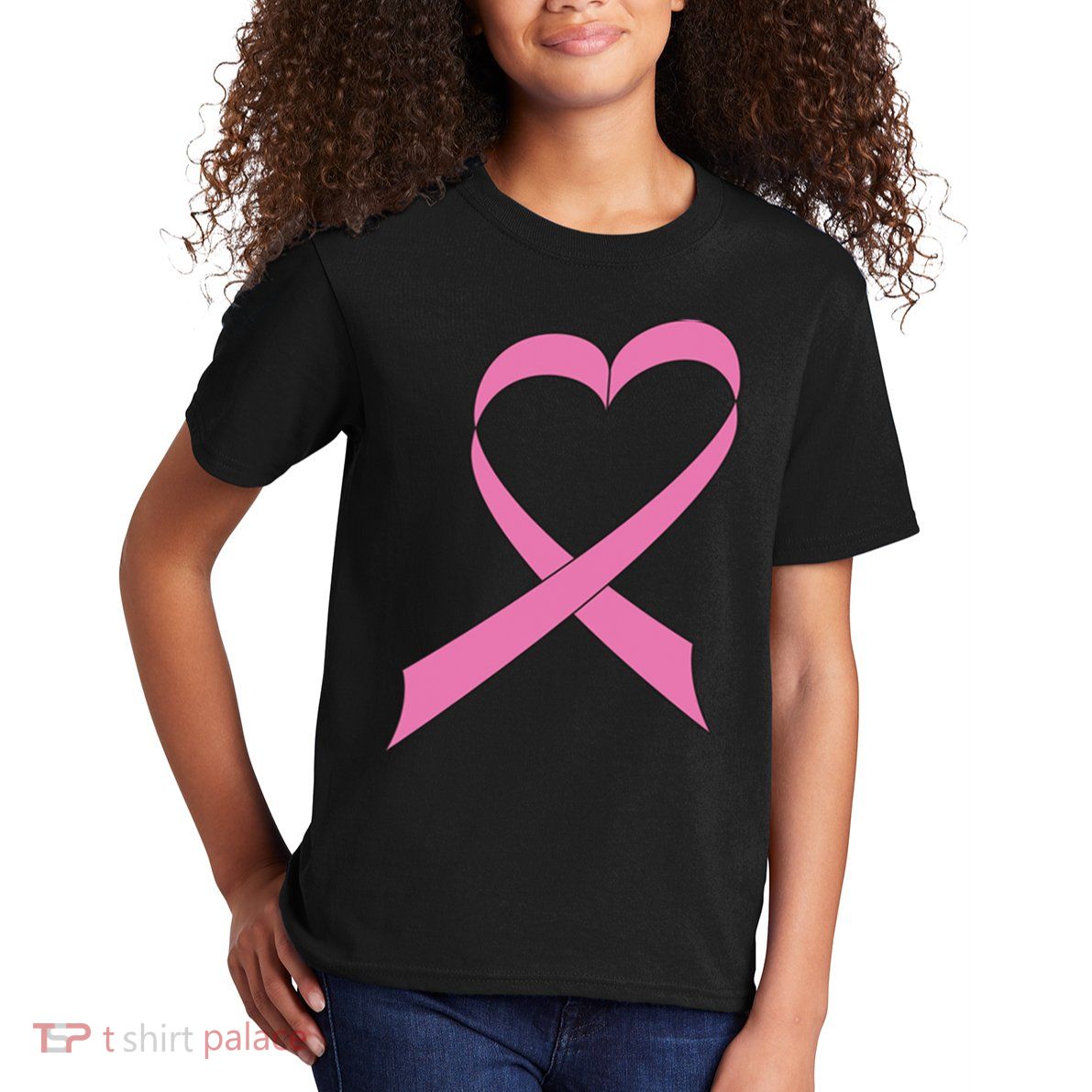 Heart Breast Cancer Ribbon Kids T-Shirt