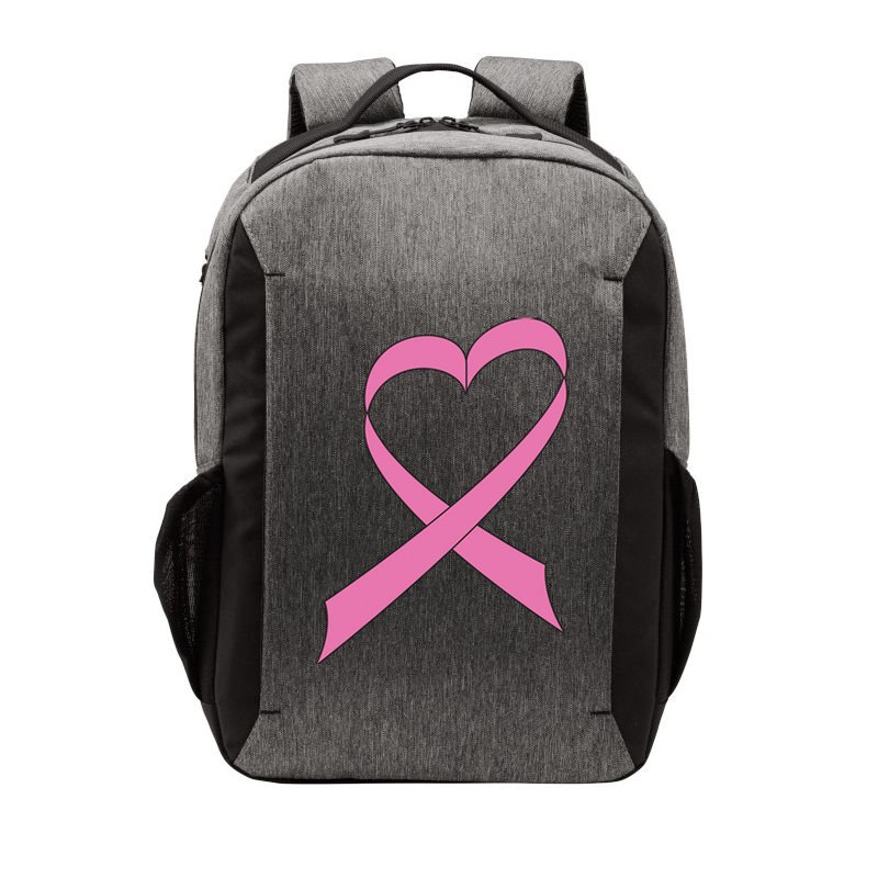 Heart Breast Cancer Ribbon Vector Backpack