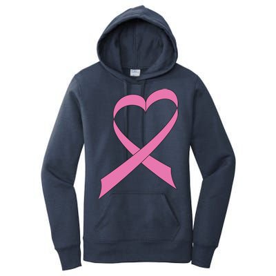 Heart Breast Cancer Ribbon Women's Pullover Hoodie